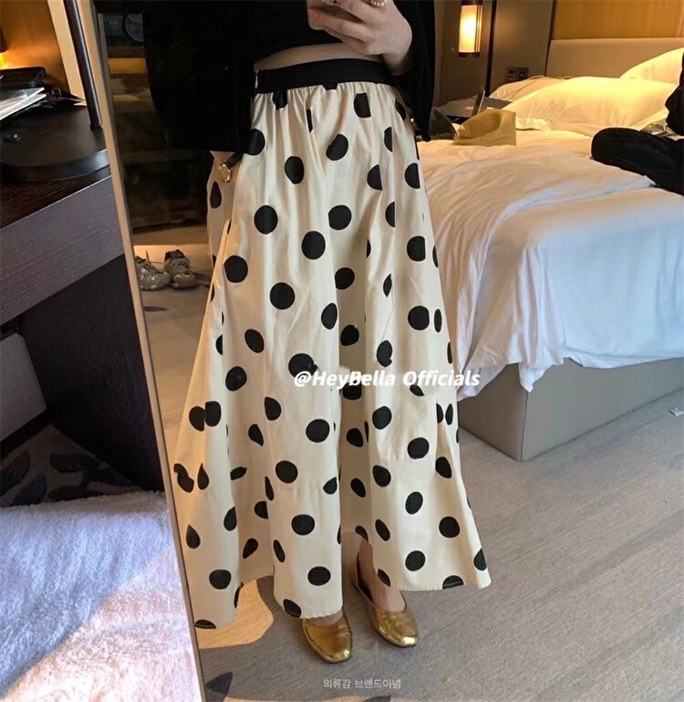 [hey Bella] wave dot high waist lady skirt ys1-1515# ll