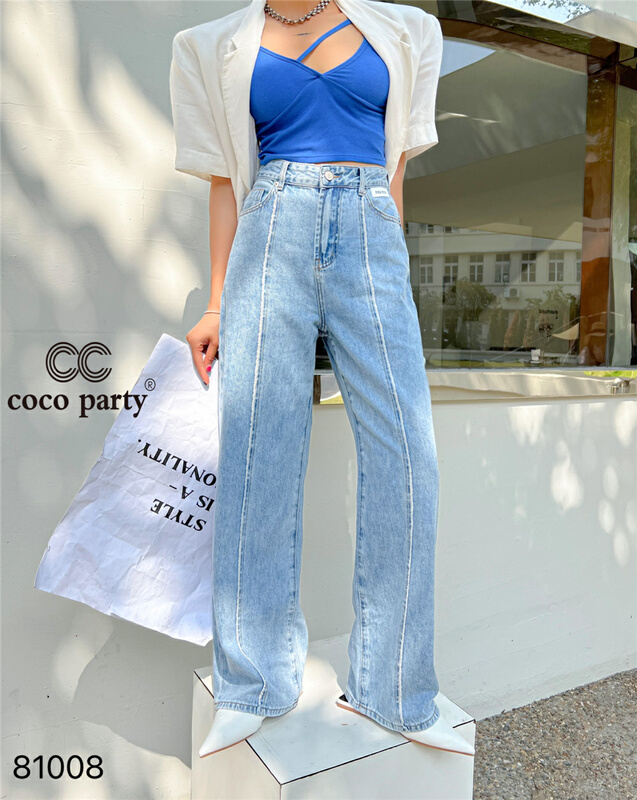 [CC] straight baggy versatile jeans 81008# XYJ
