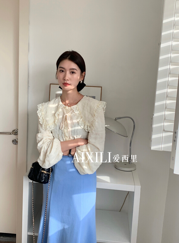 New year in early spring! [aixili aisili] simple solid color versatile blouse 6018# ozq