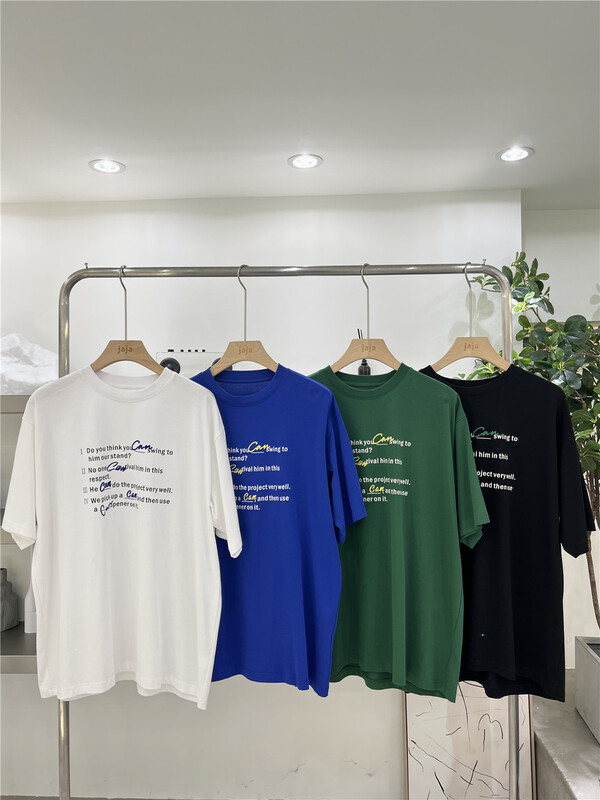 New in early summer! [Jaja] round neck letter loose short sleeve T-shirt 15386# ZZL