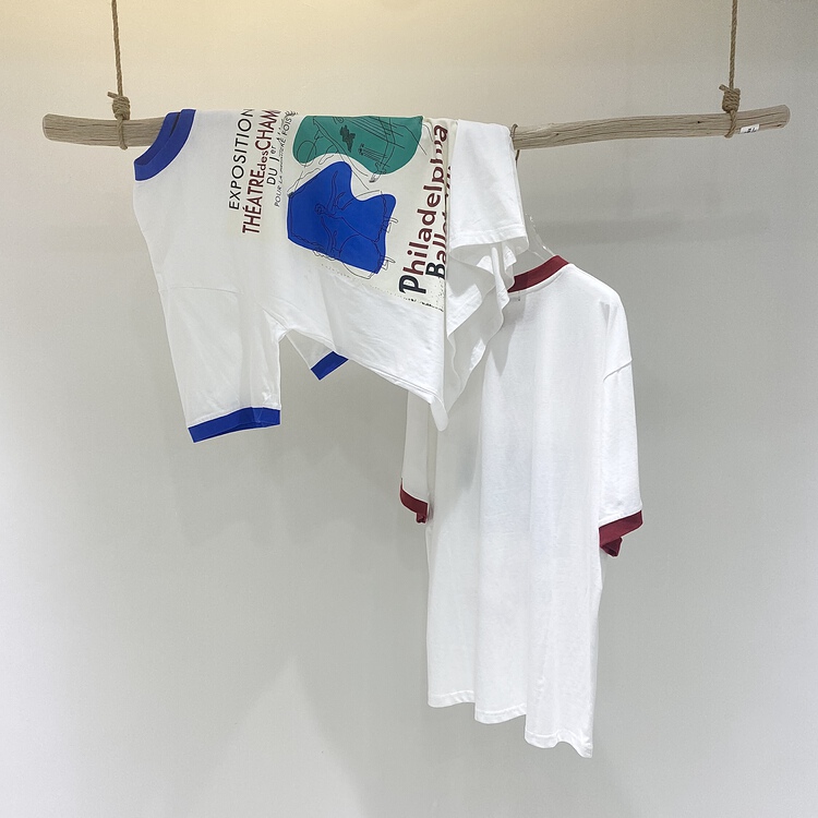 New in early summer! [just soso] Korean letter versatile loose short sleeve T-shirt 6925# CLS