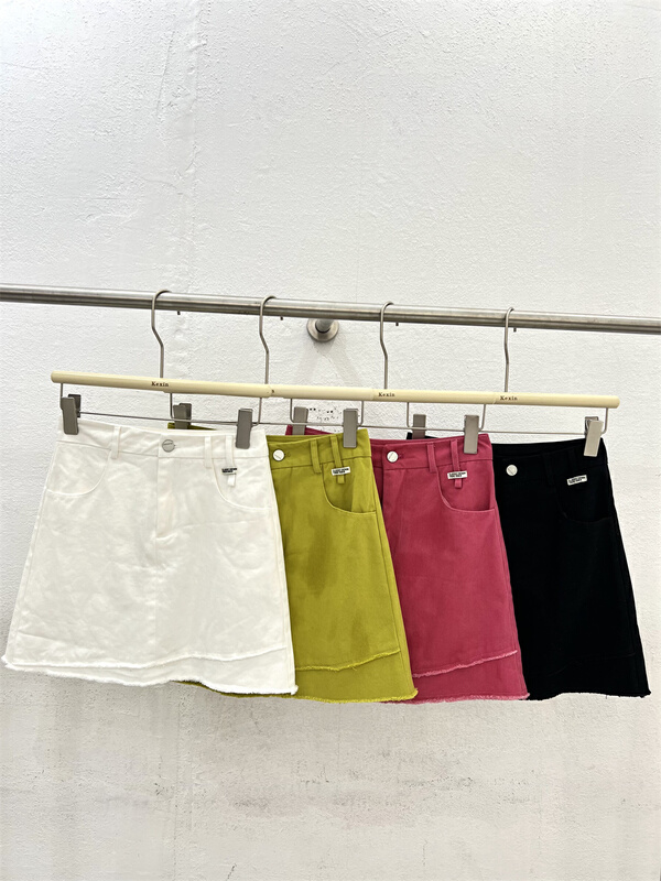 [Kexin] solid color versatile simple and comfortable skirt 6169# LSL