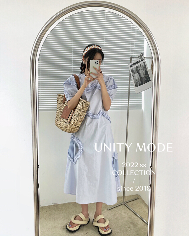 New in early summer! [unity] Korean love fashion dress 8691-1# cqw