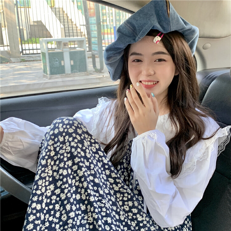 New year in early spring! [timely rain] Han Feng ins sweet lace doll Neck Shirt (excluding matching) 07221# jhy