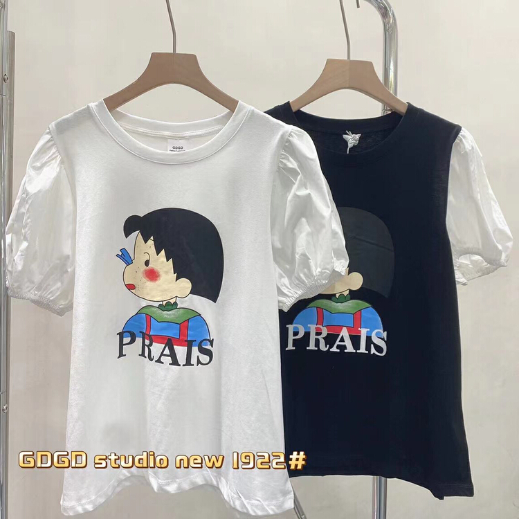 [gdgd] xiaowanzi cartoon printed short sleeve T-shirt 1922# WTT