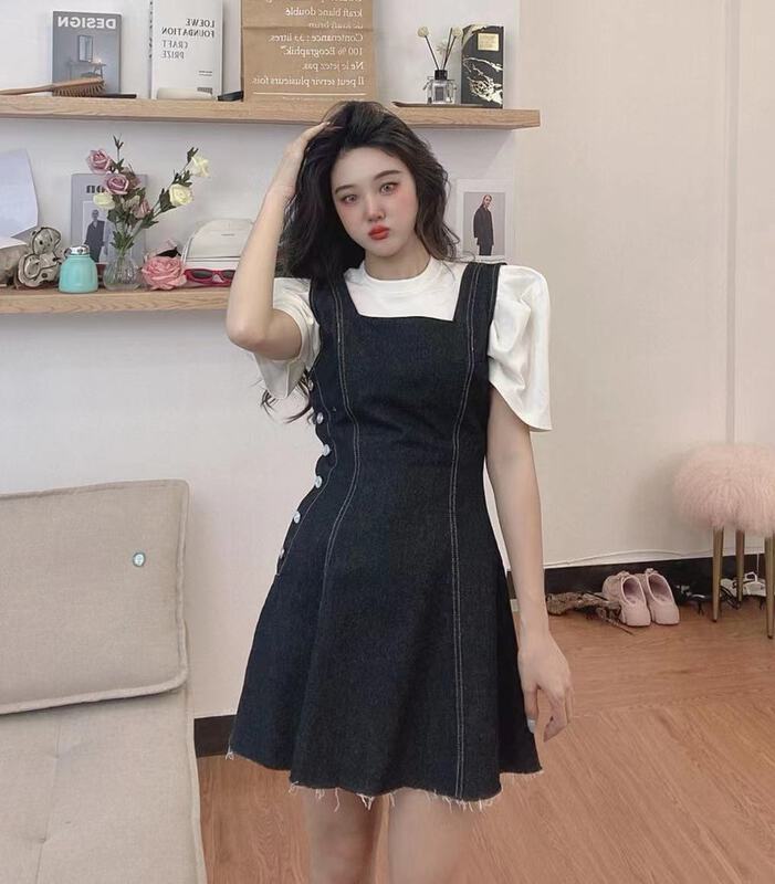[sister] denim drawstring dress ys1-279# ozq