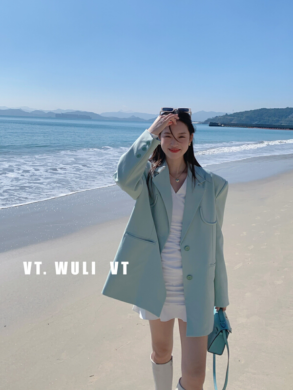 New year in early spring! [VT] fake pocket design, retro western style suit 8603-1# ozq