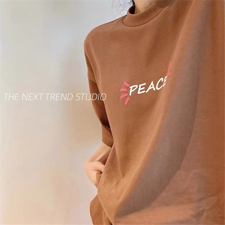 [Yu Han] Korean round neck letter short sleeve T-shirt 3230# hyy
