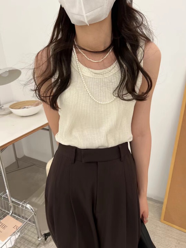 New year in early spring! [sanbara] Korean simple versatile vest / sling y9122# LSW