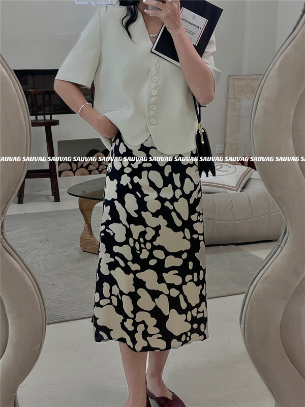 [sauvag] high waist lady temperament skirt (only skirts) m007# ll