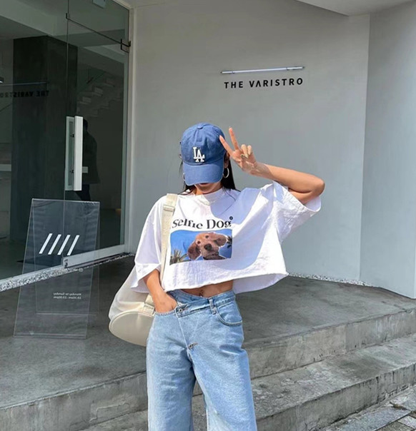 New in early summer! [wut / N Cola] cute print Korean Short Sleeve T-shirt ys3-6666# LSL