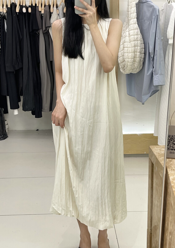 [cotton candy] comfortable lazy glossy vest dress 22s561# XJ