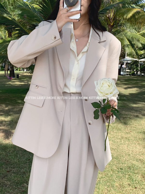 goods in stock! New year in early spring! [Kittin] simple, fashionable and textured suit 203# L