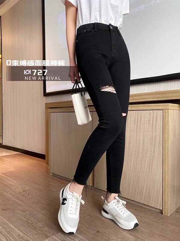 初夏上新!【JFT】潮流修身破洞顯瘦小腳牛仔褲  727#  CLS