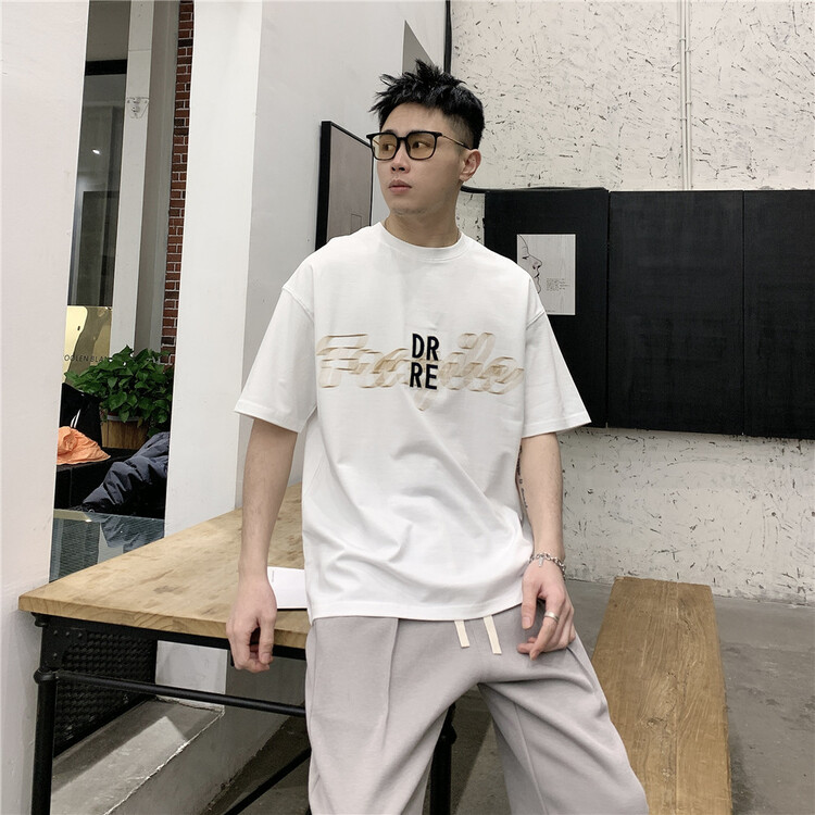 New in early summer! [Binli] round neck print versatile short sleeve T-shirt (excluding necklace) j357# ZZL
