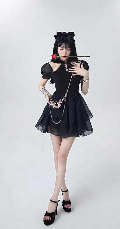 [Amanda] Chinese design, off shoulder and fluffy dress 9611# PCZ