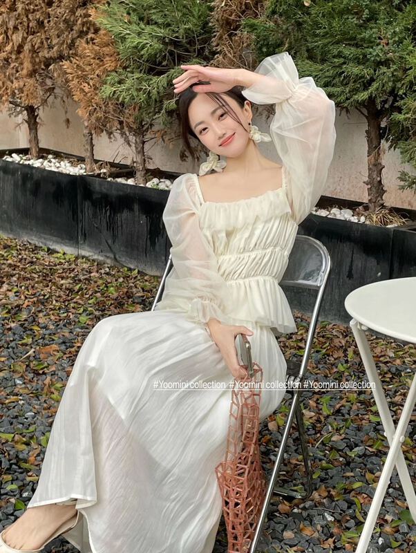 New year in early spring! [yoomini] French lady square neck blouse c12540# WPL