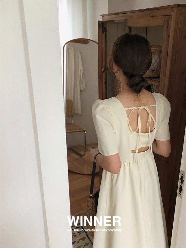 [winner] lady Pleated Dress 9026# ll with hollow back