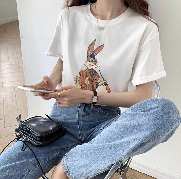 New year in early spring! [ziyijia] fashion loose retro short sleeve T-shirt 5011t# WTT
