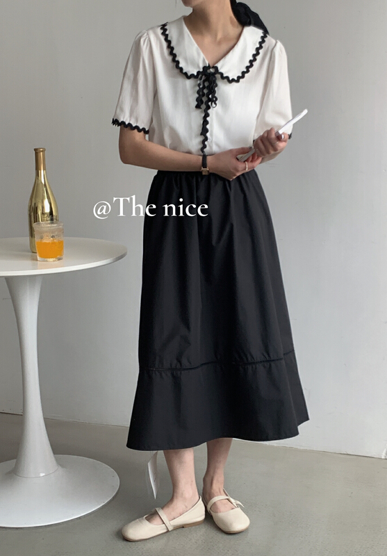 [the nice] simple, loose and versatile skirt a5076# hjy