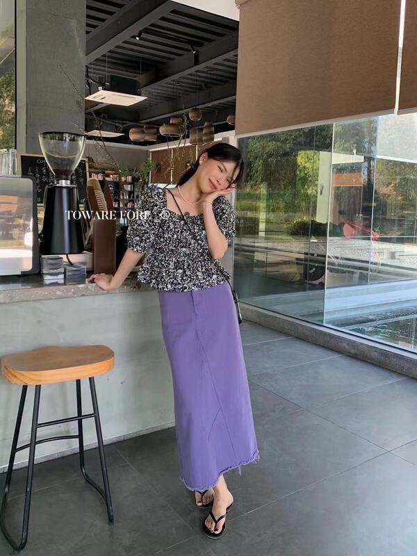 goods in stock! [road front] fishtail slim skirt w6070# zxl