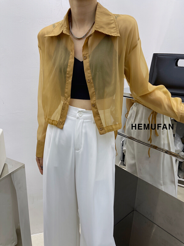 [hemufan hemufan] single breasted comfortable Korean shirt ys1-2295# L
