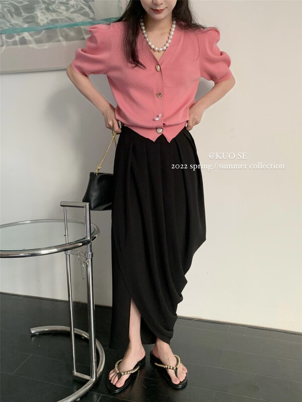 goods in stock! New in early summer! [kuose koser] Korean fashion irregular design skirt 62595# WPL