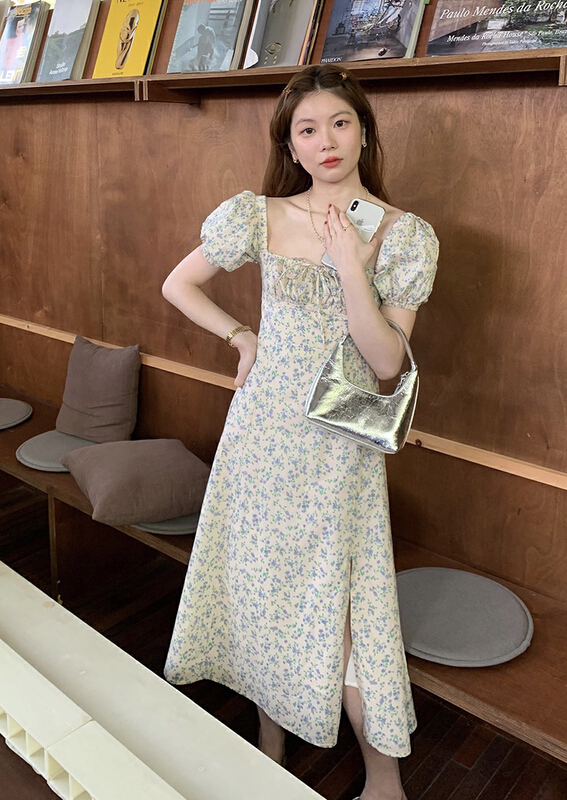 [savage] Korean Vintage square neck dress e8212# WPL