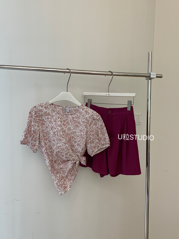 goods in stock! New in early summer! [U grain] floral temperament versatile blouse (only selling blouses) 06184# HBx