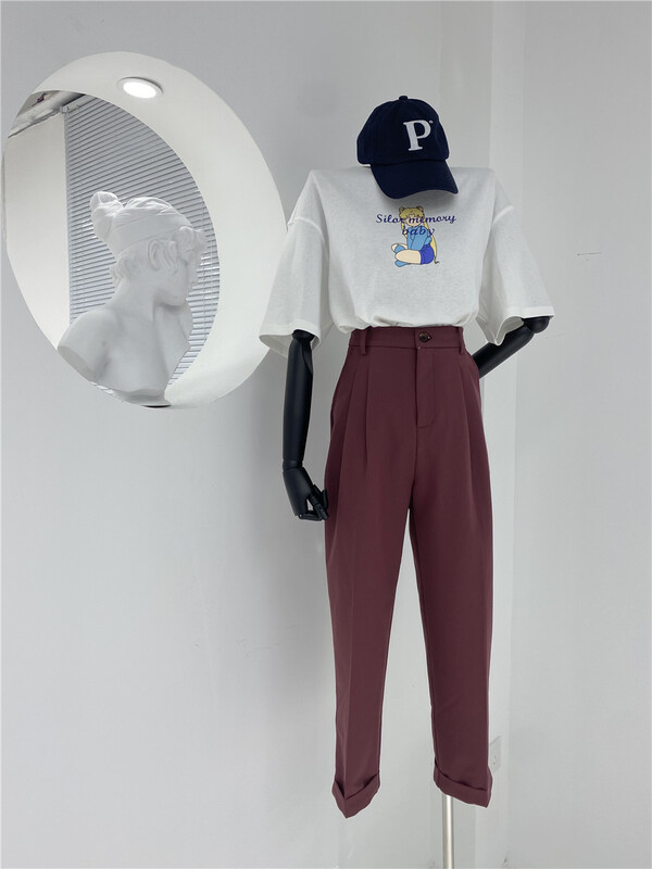 goods in stock! Cxdhh / new in early spring! [strict selection - planting grass and trees] Korean version of versatile clean color trousers xc3-9k210980331# cqw