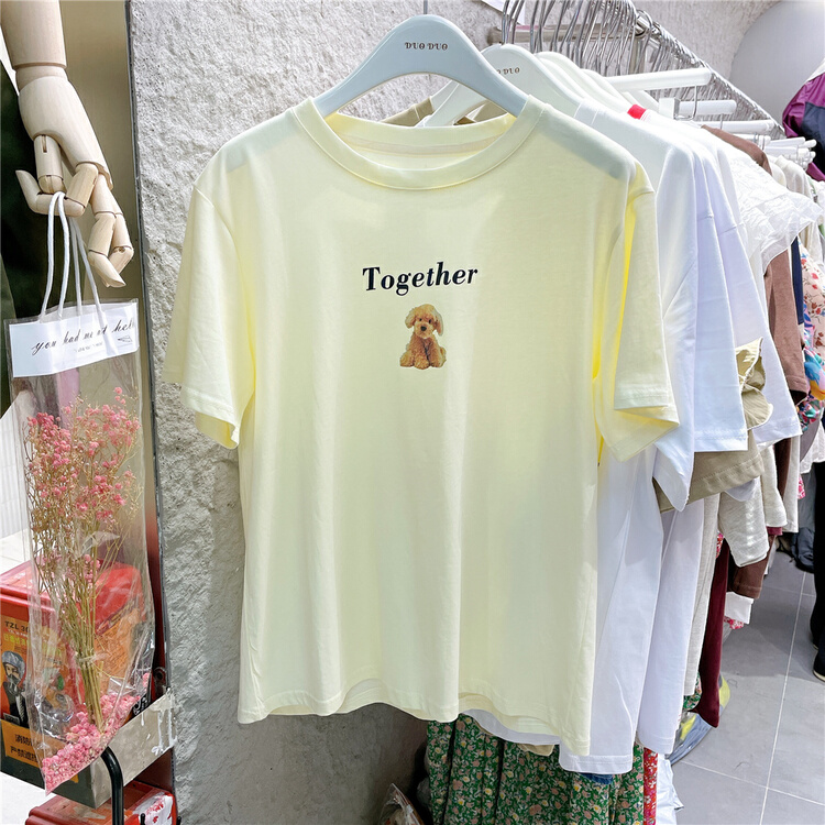 New in early summer! [dodo] cartoon printed loose short sleeve T-shirt 6720# zyh
