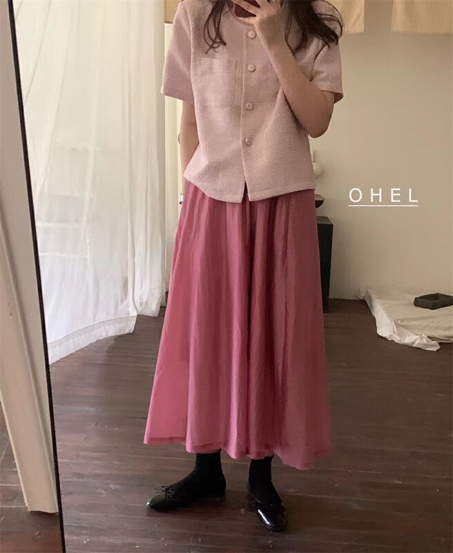 goods in stock! New in early summer! [Ohel] Korean solid color skirt 22122# CLS