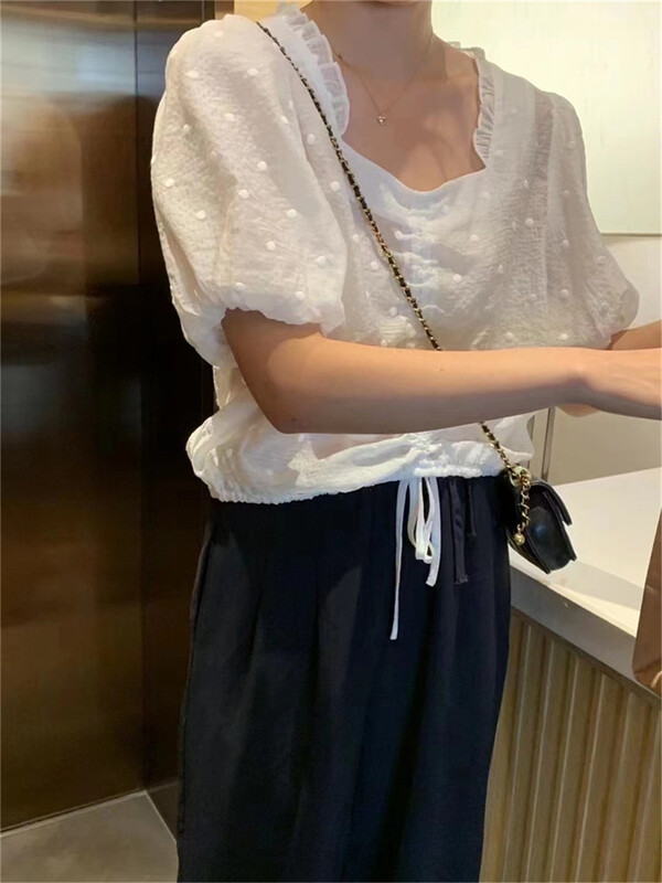 [thanku] simple V-neck slim shirt 209# zjy