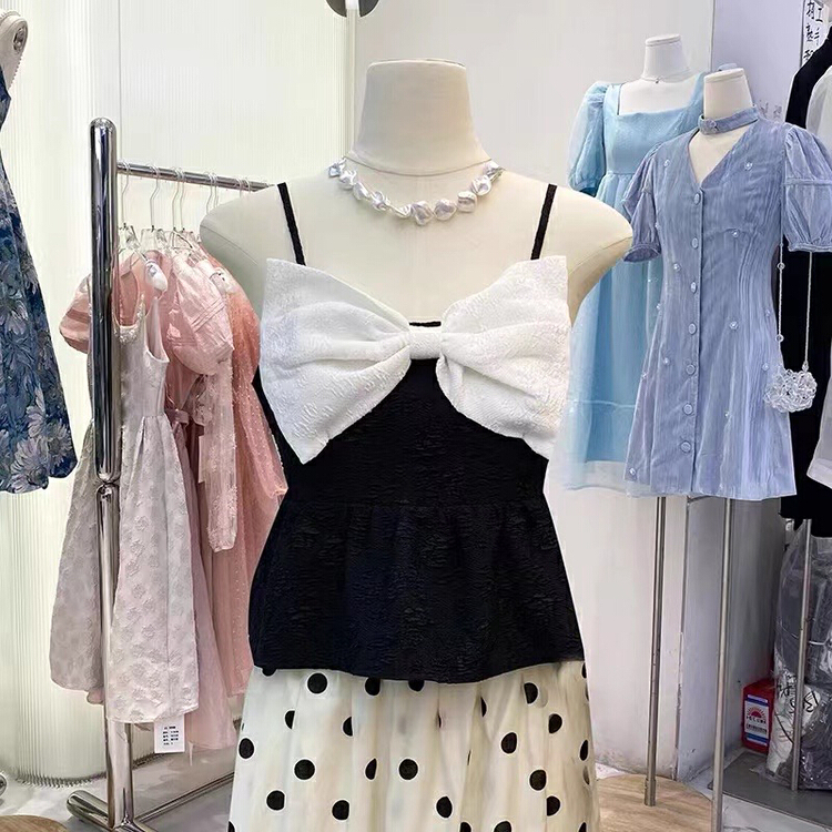 [Nancy] fashion bow pure desire for style vest / sling (excluding necklace) q15# WPL