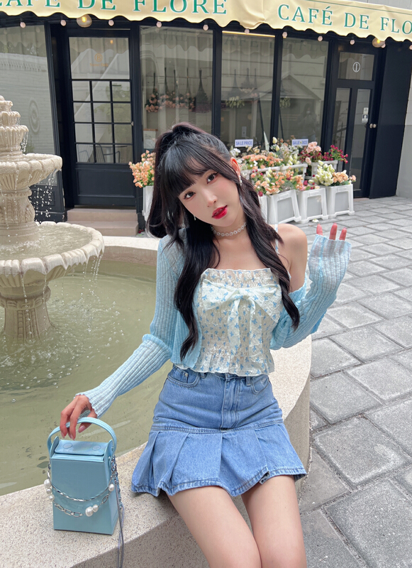 goods in stock! New in early summer! [CXI] pure desire small fresh bow vest / sling a9103# WPL
