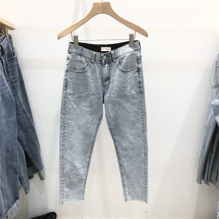 goods in stock! New year in early spring! [x.t] one button simple and versatile jeans 1212# ZZL