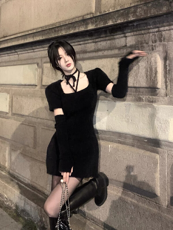 New year in early spring! [rm.hh] Korean style design dress (with detachable sleeves) 9113\ozq