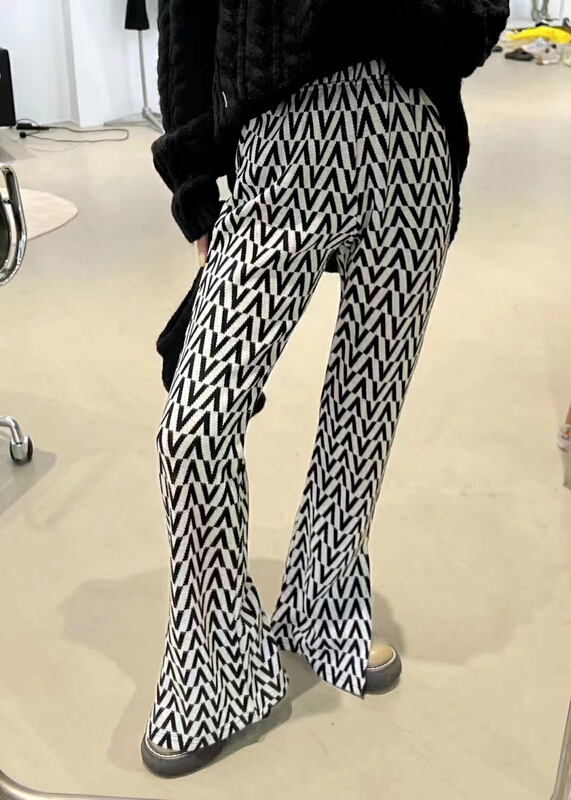 New year in early spring! [lucky] high waist, slim, straight, slightly flared pants, drop feeling, split casual pants 1156-1# zxx