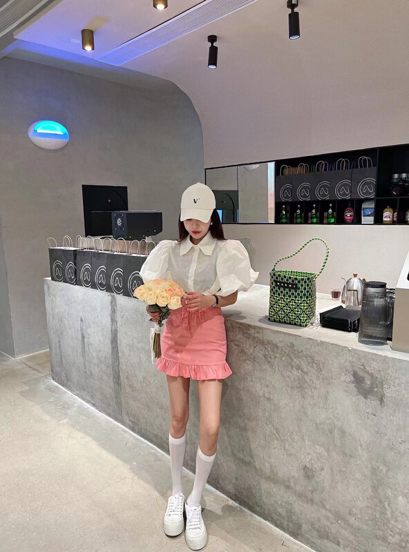 [ruru-clutching] Korean fashion high waist slim skirt pants (with waist rope) 2301# WPL