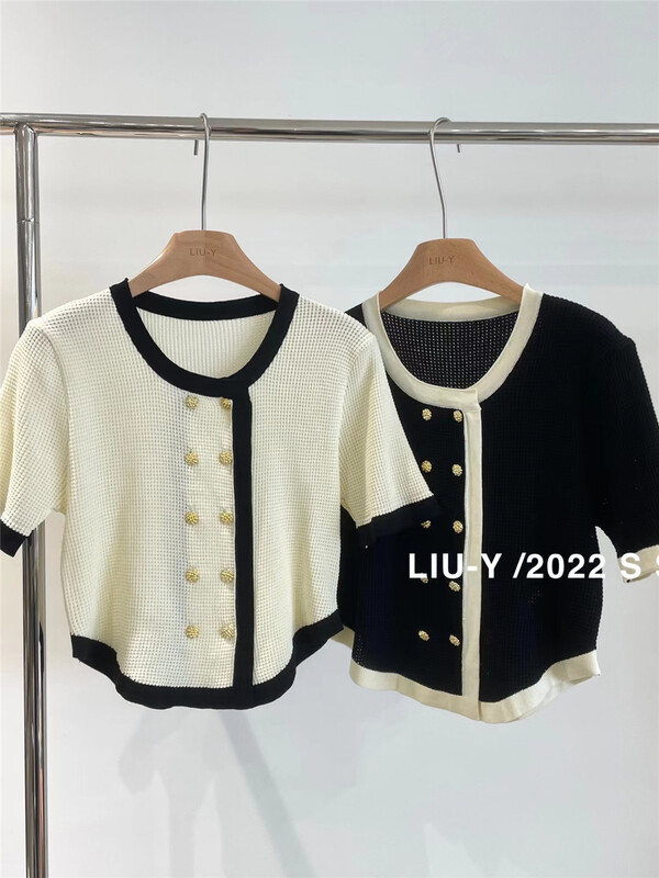 【LIU.Y】韓系雙排扣舒適針織開衫  3392#  L