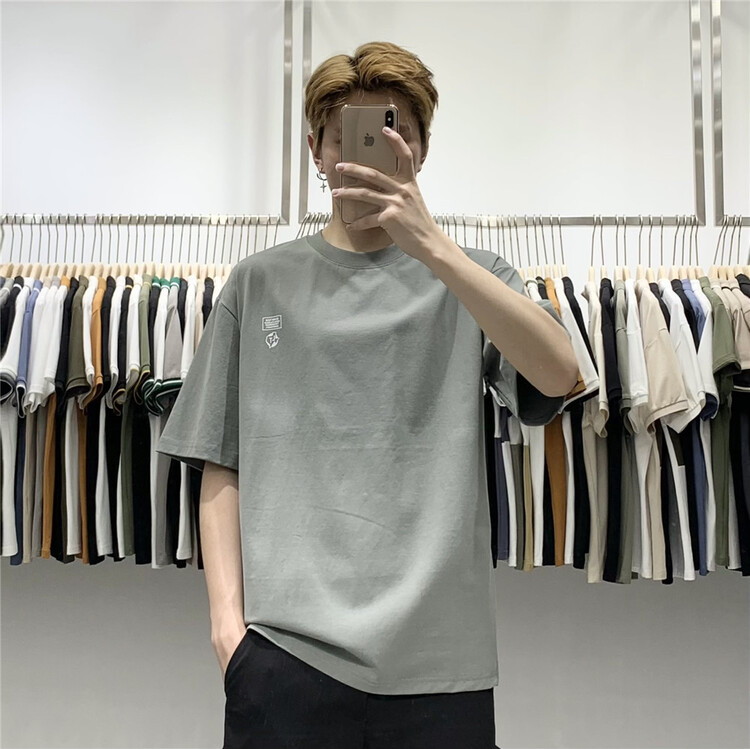 New in early summer! [wild club] round neck loose print short sleeve T-shirt c30018# ZZL