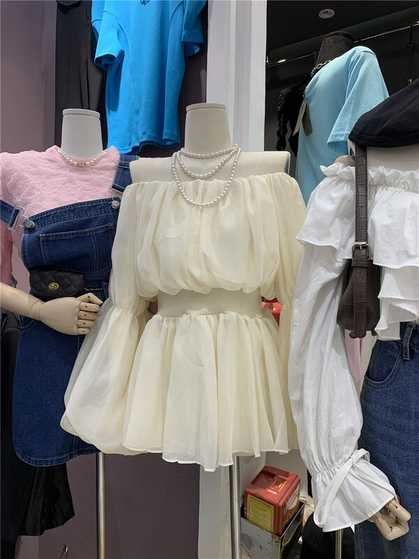 [SME +] lady sweet off shoulder dress ys1-2611# cqw