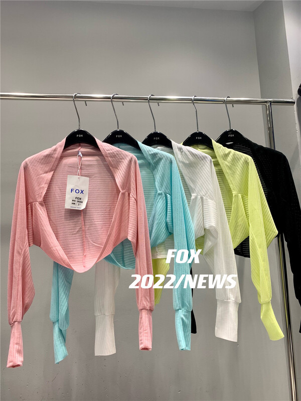 New in early summer! [fox] Korean candy color long sleeved sunscreen shirt 8688# WTT