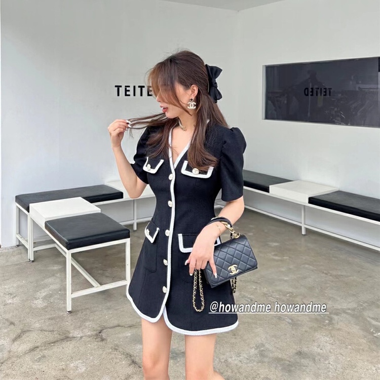 New in early summer! [how and me] Korean fashion dress (without necklace) 7059# LSL
