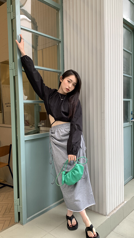 New year in early spring! [9hour] small minority characteristic bandage shirt zh49# zxl