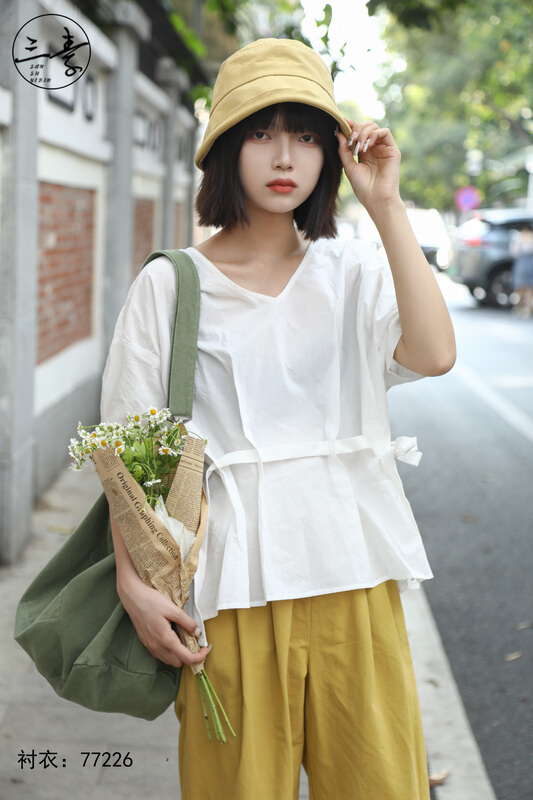 [original three element clothes] simple commuter shirt 77226# XYJ
