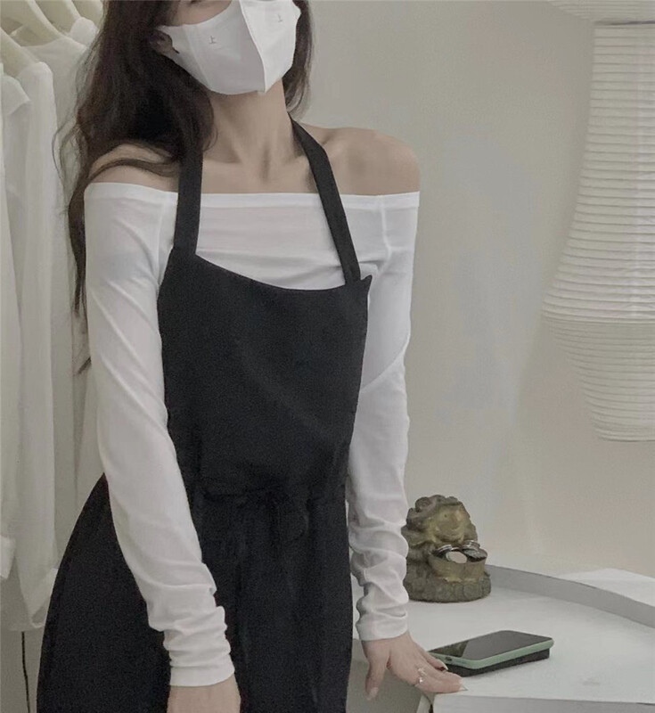 New in early summer! [the show] hot girl one shoulder short blouse 20162# CLS