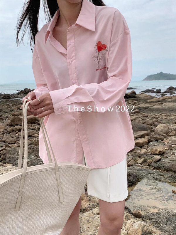 [the show] Korean embroidery design shows thin shirt 20158# CLS