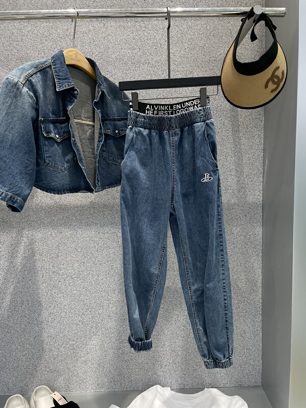 [bobo1972] stitching characteristic loose fitting jeans cl226050-1# ozq
