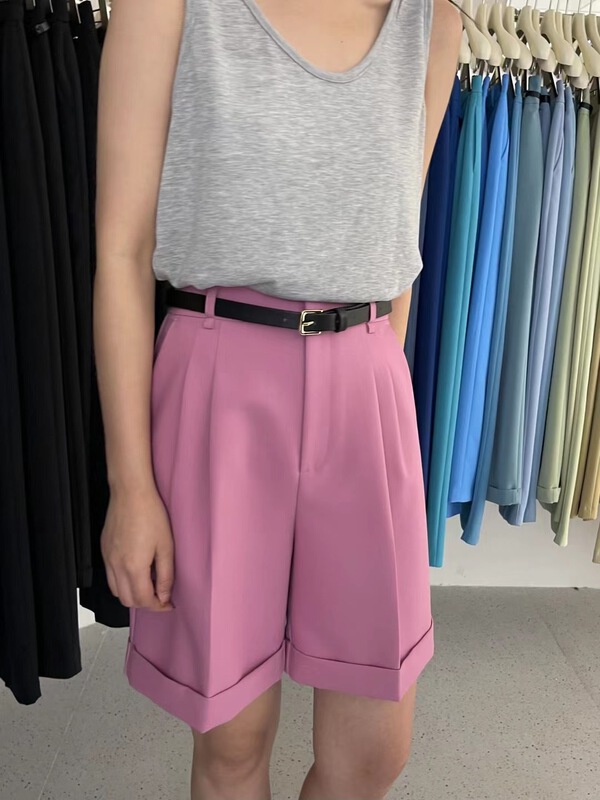 goods in stock! New in early summer! [Focus] Korean slim casual shorts (with belt) 8017# HBx